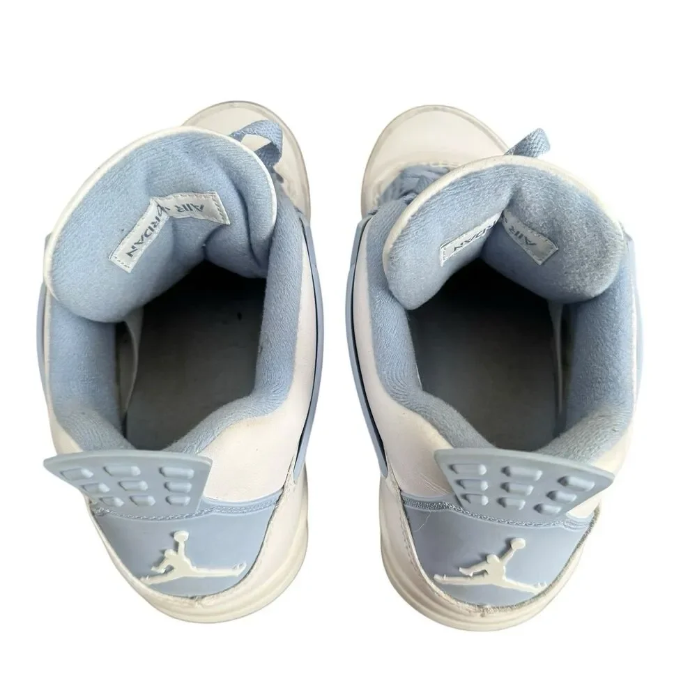 Nike Air Jordan 4 Retro Wmns 11/M 9.5 HV0823-100 White Alumin Blue Forget Me Not
